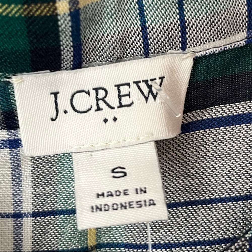 J. Crew Plaid Ruffle Button Down Shirt - Picture 5 of 8